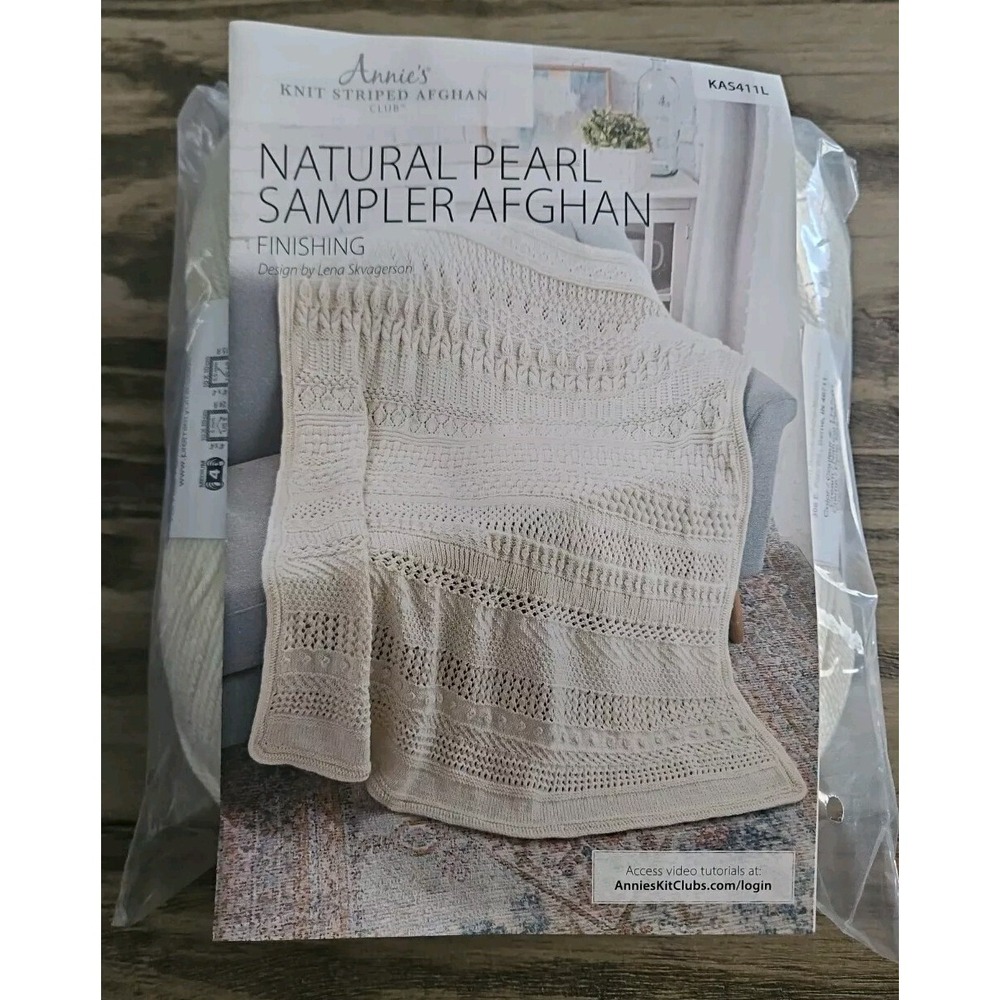 Annie's Knit Striped Afghan • Natural Pearl Sampler • KAS411L • Finishing